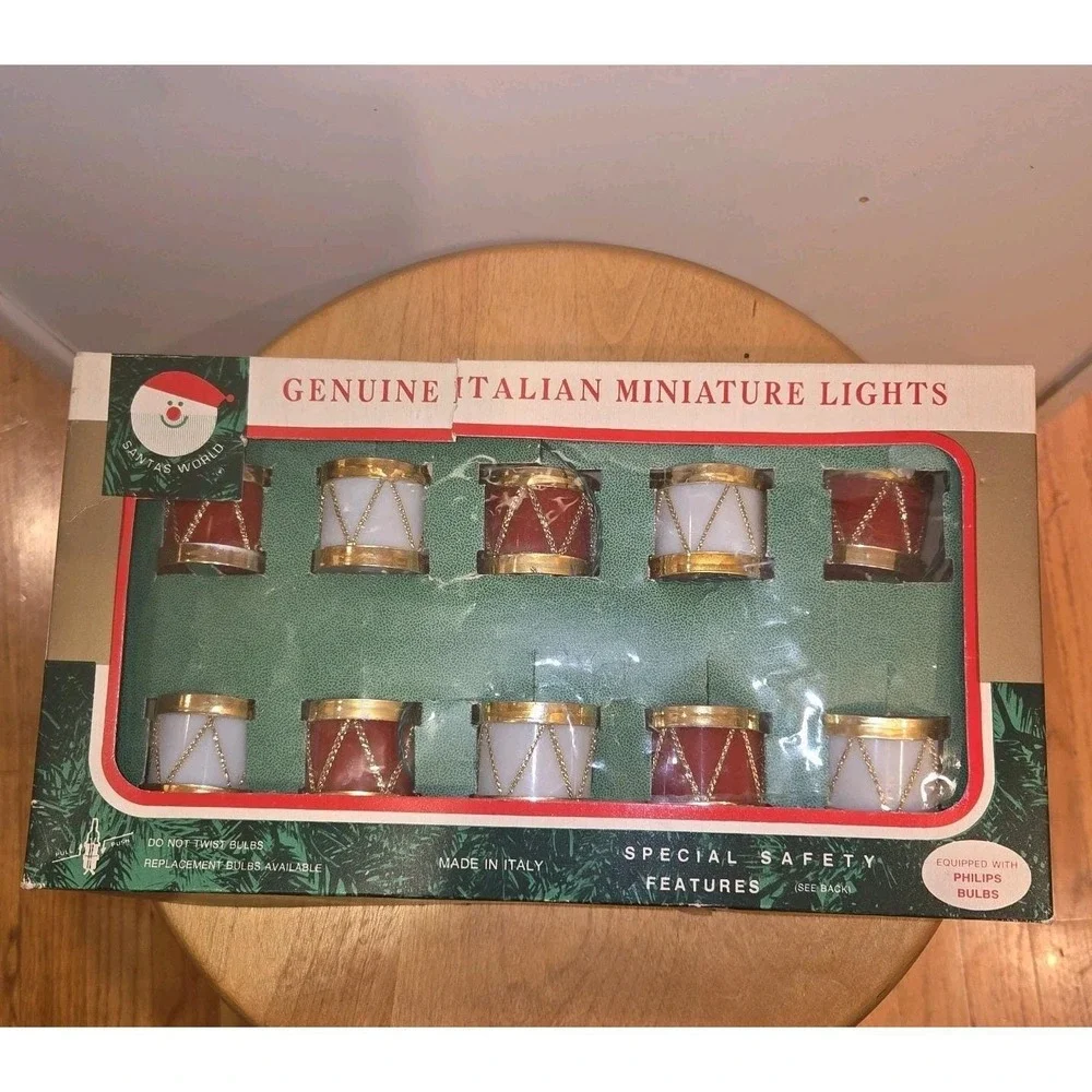 Vintage Kurt Adler Santa's World Italian Miniature Christmas Lights Tested